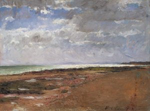 The Beach at Luc by Carl Fredrik Hill Oil Painting