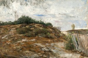 Wooded Ridge, Fontainebleau by Carl Fredrik Hill Oil Painting