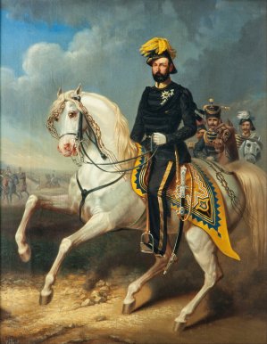 Karl XV, King of Sweden and Norway 1860-1872 by Carl Fredrik Kiorboe Oil Painting