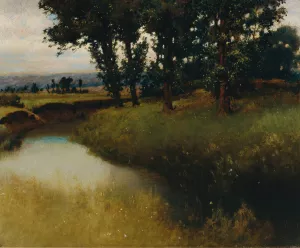 Abendlandschaft by Carl Freiherr Von Pidoll Zu Quintenbach Oil Painting