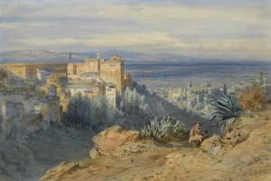 Alhambra, Spain by Carl Friedrich Heinrich Werner Oil Painting