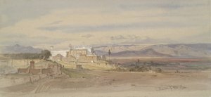 Roman Landscape with San Giovanni in Laterano by Carl Friedrich Heinrich Werner Oil Painting