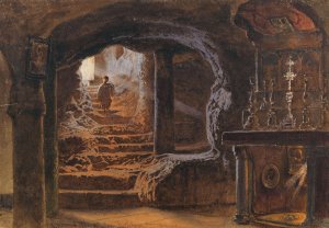 The Chapel Of The Milk Grotto In Bethlehem by Carl Friedrich Heinrich Werner Oil Painting