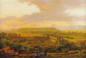 The Rest Near The Ruins Of A Theater by Carl Friedrich Heinrich Werner Oil Painting