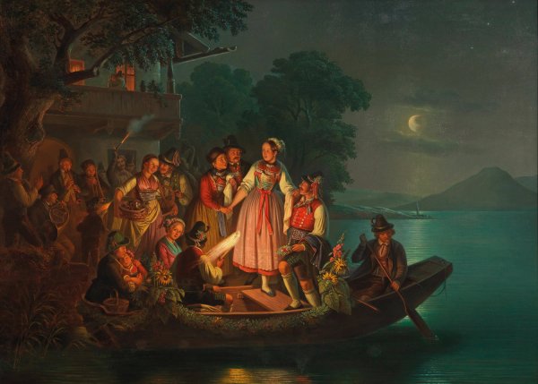Main Product Photo of Bauernhochzeit  Painting by Carl Friedrich Moritz Muller