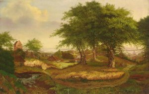 Parti Fra Nordsjaelland by Carl Georg Scheuermann Oil Painting