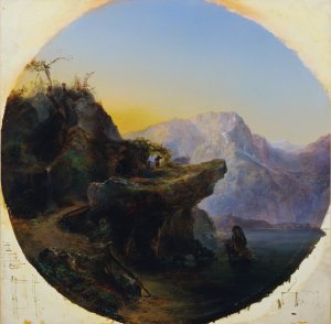 Der Einsiedler by Carl Geyling Oil Painting