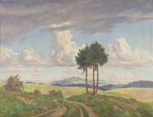 Main Product Photo of Feldweg  Painting by Carl Godel