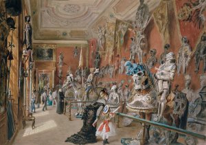 Die Rustkammer II der Ambraser Sammlung by Carl Goebel The Younger Oil Painting