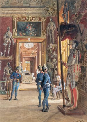 Eingang in die I. Rustkammer by Carl Goebel The Younger Oil Painting