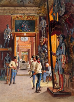 In der Ambraser Sammlung by Carl Goebel The Younger Oil Painting