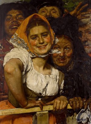 Renntag by Carl Gussow Oil Painting