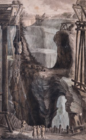 Mine by Carl Gustaf Gillberg Oil Painting