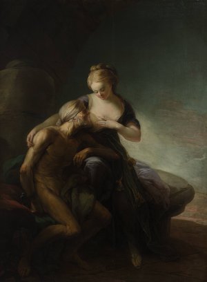 Caritas Romana. Allegory of Love by Carl Gustaf Pilo Oil Painting