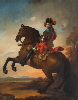 Frederik V on Horseback by Carl Gustaf Pilo Oil Painting