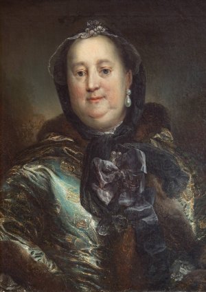Portraet af hertuginde Antoinette Amalie af Braunschweig-Wolfenbuttel by Carl Gustaf Pilo Oil Painting