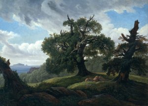 Memory of a Wooded Island in the Baltic Sea by Carl Gustav Carus Oil Painting