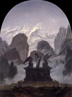 The Goethe Monument by Carl Gustav Carus - Oil Painting Reproduction