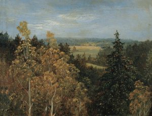 Wooded landscape Oil painting by Carl Gustav Carus