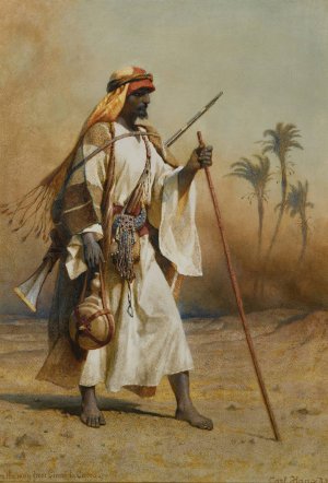 On The Way From Sinai To Cairo by Carl Haag Oil Painting