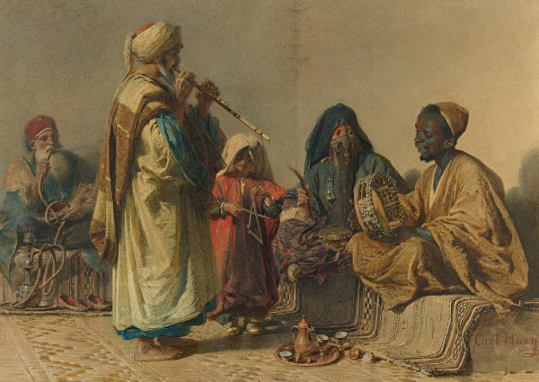 Main Product Photo of The Rehearsal, Cairo Painting by Carl Haag