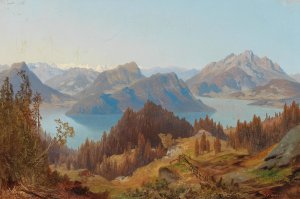 Luzerner See by Carl Hasch Oil Painting