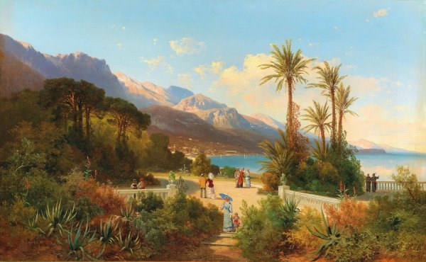 Main Product Photo of Summer On The French Riviera Painting by Carl Hasch