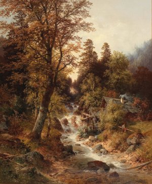 Waldmuhle bei Windischgarsten by Carl Hasch Oil Painting