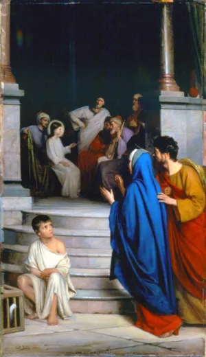 Christ Teaching at the Temple painting by Carl Heinrich Bloch