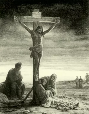 Crucifixion of Christ painting by Carl Heinrich Bloch