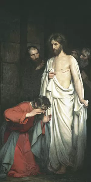 Doubting Thomas by Carl Heinrich Bloch - Oil Painting Reproduction