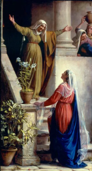 Mary and Elizabeth painting by Carl Heinrich Bloch