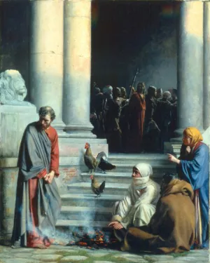 Peter's Betrayal painting by Carl Heinrich Bloch