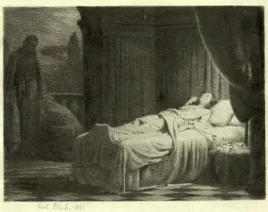 Raising of the Daughter of Jairus by Carl Heinrich Bloch Oil Painting