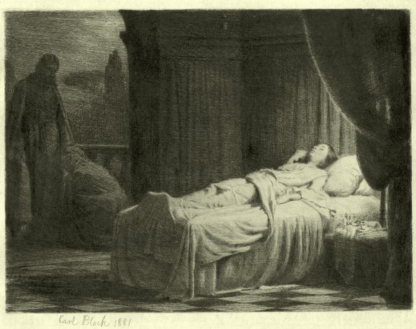 Main Product Photo of Raising of the Daughter of Jairus Painting by Carl Heinrich Bloch
