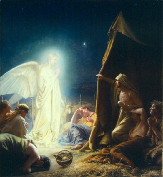 Main Product Photo of Shepherds Abiding in the Fields Painting by Carl Heinrich Bloch