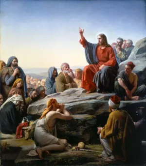 The Sermon on the Mount by Carl Heinrich Bloch - Oil Painting Reproduction