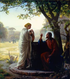 Woman at the Well by Carl Heinrich Bloch - Oil Painting Reproduction