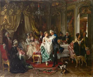 Der Taufling by Carl Herpfer Oil Painting
