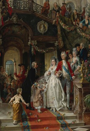 The Wedding Party by Carl Herpfer Oil Painting