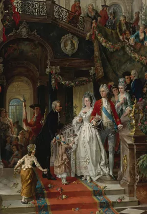 The Wedding Party by Carl Herpfer Oil Painting