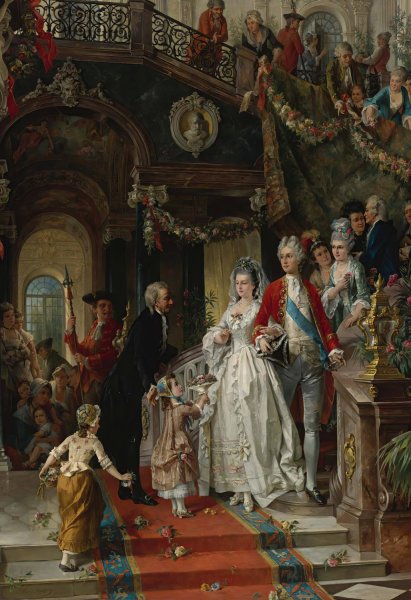 The Wedding Party by Carl Herpfer - Hand-Painted Oil Painting Reproduction