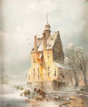 Mansion 'Quadenhof' at Gerresheim by Carl Hilgers Oil Painting