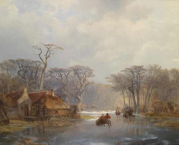 Main Product Photo of Wintervergnugen  Painting by Carl Hilgers