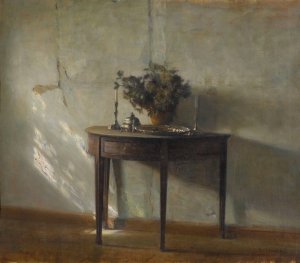 A Sunlit Interior by Carl Holsoe Oil Painting