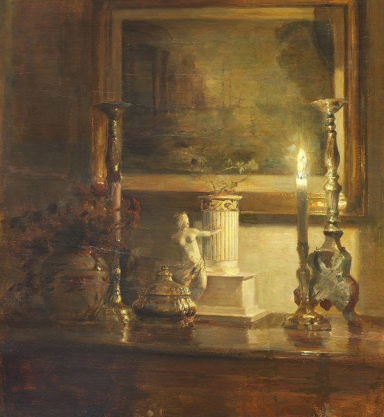 Main Product Photo of Interior fra kunstnerens hjem Painting by Carl Holsoe