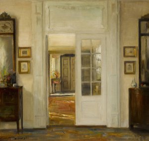 Interior light by Carl Holsoe Oil Painting