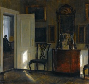 Interior by Carl Holsoe Oil Painting