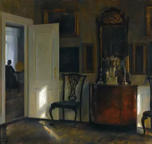 Interior by Carl Holsoe Oil Painting