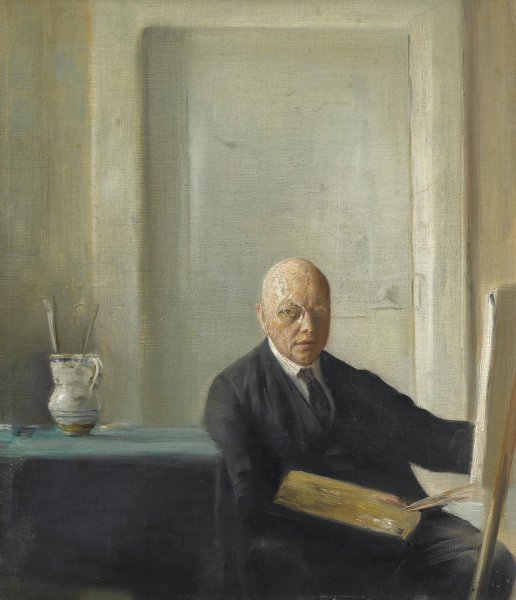 Main Product Photo of Kunstneren Ved Sit Staffeli  Painting by Carl Holsoe